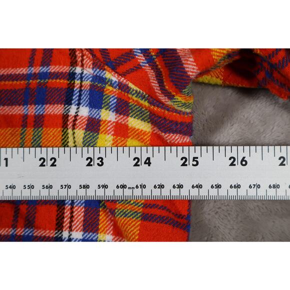Rocawear Shirt Mens 2XL Red Blue Yellow Plaid Flannel Button Up Streetwear - Picture 6 of 6